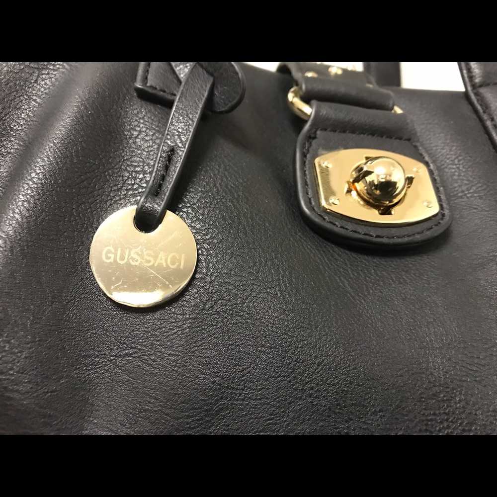 Nice Gussaci Black Gold Studded Bag! - Picture 3 of 13